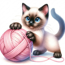 Load image into Gallery viewer, Diamond Painting - Full Round - Hair ball cat (30*30CM)