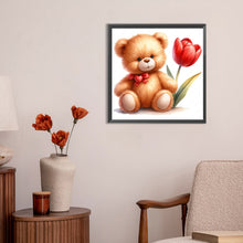 Load image into Gallery viewer, Diamond Painting - Full Round - flower bear (30*30CM)