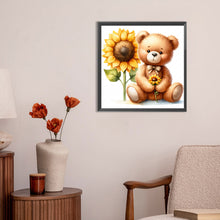 Load image into Gallery viewer, Diamond Painting - Full Round - flower bear (30*30CM)
