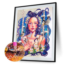 Load image into Gallery viewer, Diamond Painting - Full Round - blue hair girl (40*50CM)