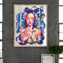Load image into Gallery viewer, Diamond Painting - Full Round - blue hair girl (40*50CM)