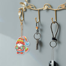Load image into Gallery viewer, 6 Pcs Double Sided Cute Gnome Special Shape Diamond Art Keyring for Office Decor