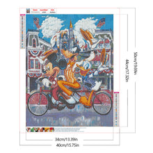Load image into Gallery viewer, Diamond Painting - Full Round - Mickey Goofy Donald Duck Trio Bike (40*50CM)