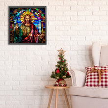 Load image into Gallery viewer, Diamond Painting - Full Round - glass art jesus (30*30CM)
