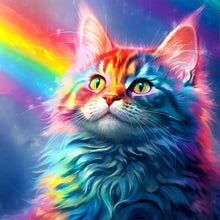 Load image into Gallery viewer, Diamond Painting - Full Round - rainbow cat cat (30*30CM)