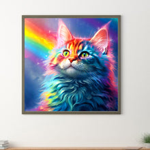 Load image into Gallery viewer, Diamond Painting - Full Round - rainbow cat cat (30*30CM)