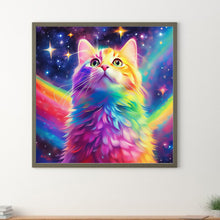 Load image into Gallery viewer, Diamond Painting - Full Round - rainbow cat (30*30CM)