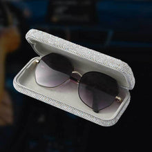 Load image into Gallery viewer, Diamond Eye Glasses Case Bling Rhinestones Eyeglass Storage Cases Box (White)