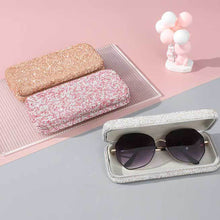 Load image into Gallery viewer, Diamond Eye Glasses Case Bling Rhinestones Eyeglass Storage Cases Box (Pink)