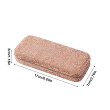 Load image into Gallery viewer, Diamond Eye Glasses Case Bling Rhinestones Eyeglass Storage Cases Box (Orange)