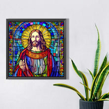 Load image into Gallery viewer, Diamond Painting - Full Square - glass art jesus (45*45CM)