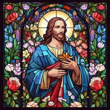 Load image into Gallery viewer, Diamond Painting - Full Square - glass art jesus (45*45CM)