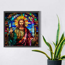 Load image into Gallery viewer, Diamond Painting - Full Square - glass art jesus (45*45CM)