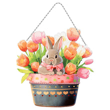 Load image into Gallery viewer, Easter Single-Sided Diamond Art Hanging Pendant for Office Home Decor (Rabbit)