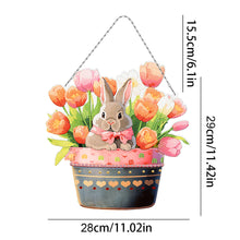 Load image into Gallery viewer, Easter Single-Sided Diamond Art Hanging Pendant for Office Home Decor (Rabbit)