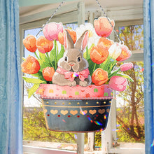 Load image into Gallery viewer, Easter Single-Sided Diamond Art Hanging Pendant for Office Home Decor (Rabbit)