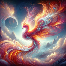 Load image into Gallery viewer, Diamond Painting - Full Round - Phoenix on the clouds (30*30CM)