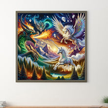 Load image into Gallery viewer, Diamond Painting - Full Round - Dragons and Pegasus and Unicorns (30*30CM)