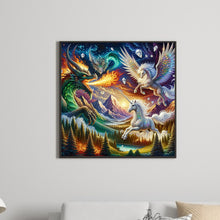 Load image into Gallery viewer, Diamond Painting - Full Round - Dragons and Pegasus and Unicorns (30*30CM)