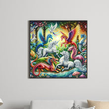 Load image into Gallery viewer, Diamond Painting - Full Round - Fantasy creatures by the stream (30*30CM)