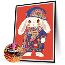 Load image into Gallery viewer, Diamond Painting - Full Round - bunny in floral dress (30*40CM)