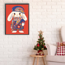 Load image into Gallery viewer, Diamond Painting - Full Round - bunny in floral dress (30*40CM)
