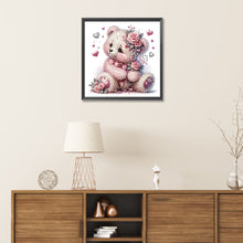 Load image into Gallery viewer, Diamond Painting - Partial Special Shaped - Heart and furry bear (30*30CM)