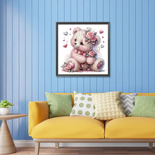 Load image into Gallery viewer, Diamond Painting - Partial Special Shaped - Heart and furry bear (30*30CM)