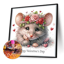 Load image into Gallery viewer, Diamond Painting - Partial Special Shaped - Valentine's Day Mouse (30*30CM)