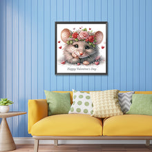 Load image into Gallery viewer, Diamond Painting - Partial Special Shaped - Valentine's Day Mouse (30*30CM)
