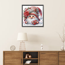Load image into Gallery viewer, Diamond Painting - Partial Special Shaped - Pretty flower hat gnome (30*30CM)