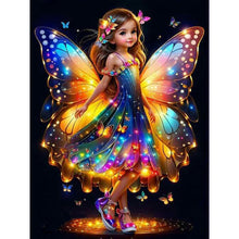 Load image into Gallery viewer, Diamond Painting - Full Round - little butterfly fairy (30*40CM)