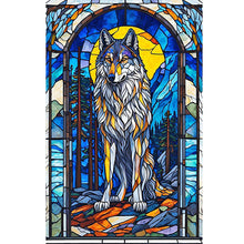 Load image into Gallery viewer, Diamond Painting - Full Round - glass art wolf (40*60CM)