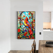 Load image into Gallery viewer, Diamond Painting - Full Round - glass art cardinal (40*60CM)