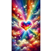 Load image into Gallery viewer, Diamond Painting - Full Round - Fantasy clouds colorful hearts (40*70CM)