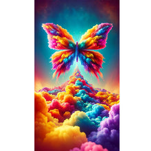 Load image into Gallery viewer, Diamond Painting - Full Round - Fantasy clouds colorful butterflies (40*70CM)