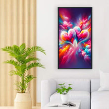 Load image into Gallery viewer, Diamond Painting - Full Round - Two hearts in dreamy clouds (40*70CM)