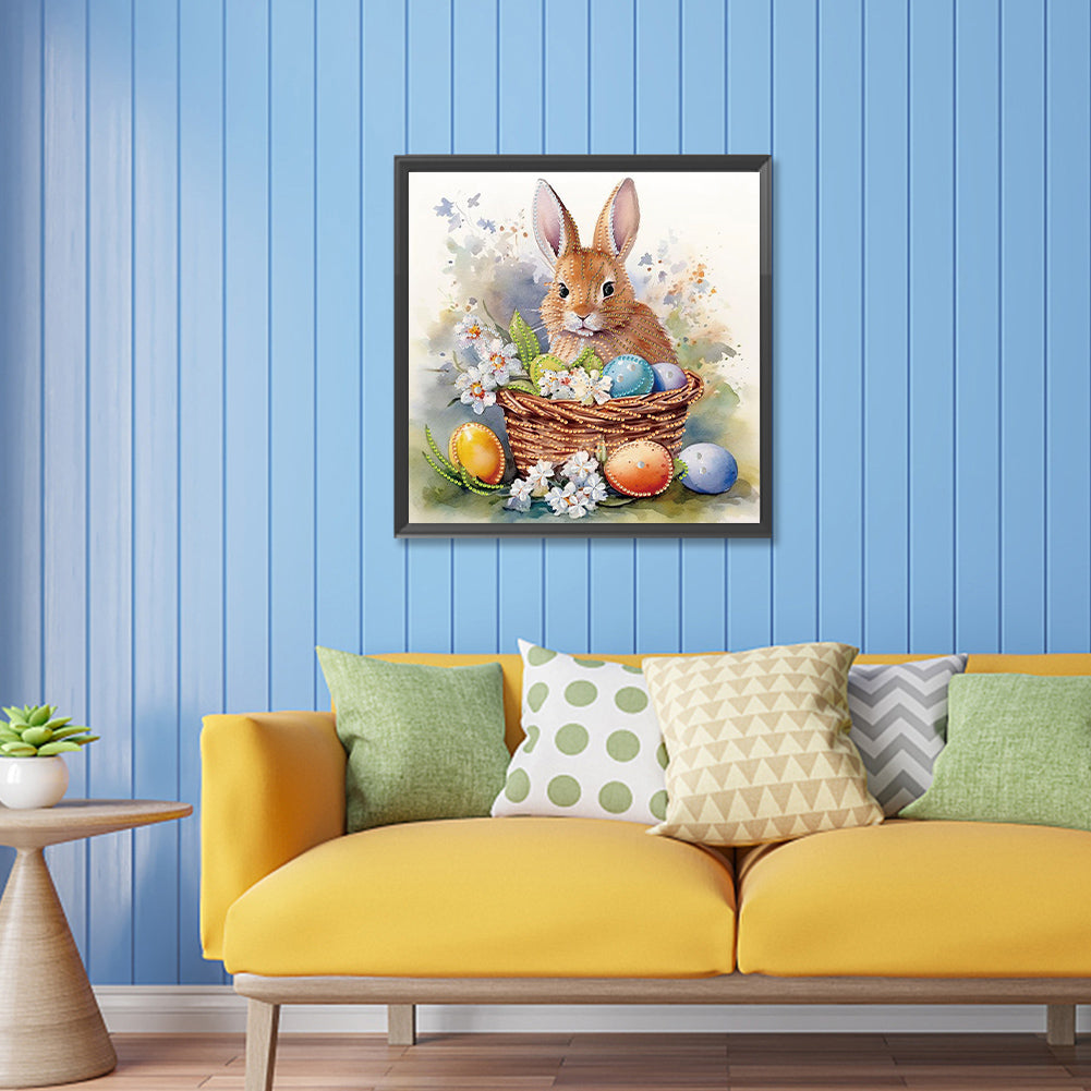 Diamond Painting - Partial Special Shaped - easter egg bunny (30*30CM)