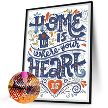 Load image into Gallery viewer, Diamond Painting - Partial Special Shaped - Home is where your heart is (30*40CM)