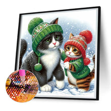 Load image into Gallery viewer, Diamond Painting - Full Round - snow cat (30*30CM)