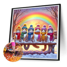 Load image into Gallery viewer, Diamond Painting - Full Round - rainbow cat (30*30CM)