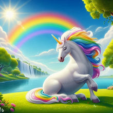 Load image into Gallery viewer, Diamond Painting - Full Round - garden unicorn (30*30CM)