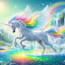 Load image into Gallery viewer, Diamond Painting - Full Round - garden unicorn (30*30CM)