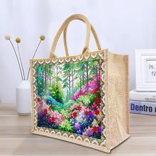 Load image into Gallery viewer, Linen DIY Flower Diamond Painting Purses for Women Adults Craft (Green Garden)
