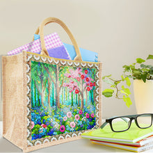 Load image into Gallery viewer, Linen DIY Flower Diamond Painting Purses for Women Adults Craft (Green Garden)
