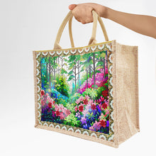 Load image into Gallery viewer, Linen DIY Flower Diamond Painting Purses for Women Adults Craft (Green Garden)