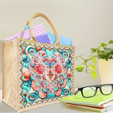 Load image into Gallery viewer, Linen DIY Flower Diamond Painting Purses for Women Adults Kids Craft (Heart)