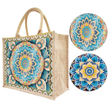 Load image into Gallery viewer, Linen DIY Flower Diamond Painting Purses for Women Adults Kids Craft (Mandala)