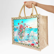 Load image into Gallery viewer, Linen DIY Flower Diamond Painting Purses for Women Adults Kids Girl Craft (Sea)