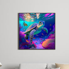 Load image into Gallery viewer, Diamond Painting - Full Round - two turtles (30*30CM)